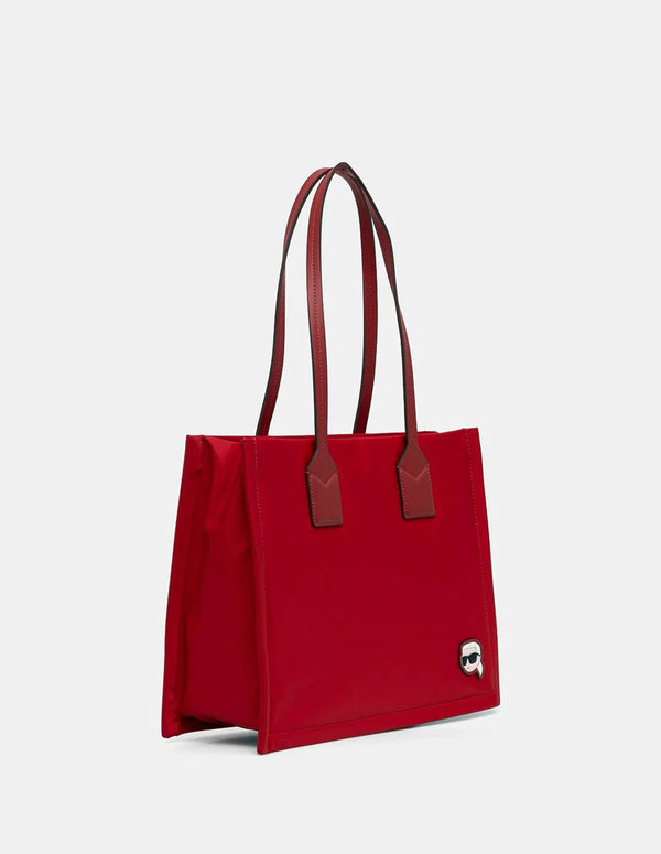 Bolso Tote Karl Lagerfeld de Naylon Ikon Rojo Mujer 28 x 37 x 13