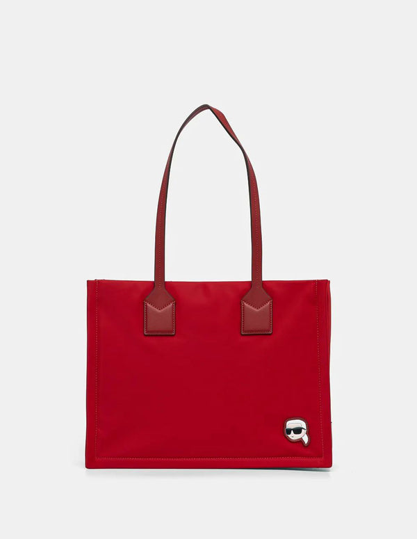 Bolso Tote Karl Lagerfeld de Naylon Ikon Rojo Mujer 28 x 37 x 13