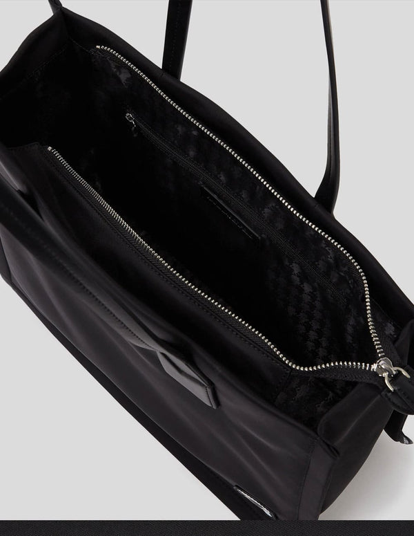 Bolso Tote Karl Lagerfeld de Naylon Ikon Negro Mujer 28 x 37 x 13