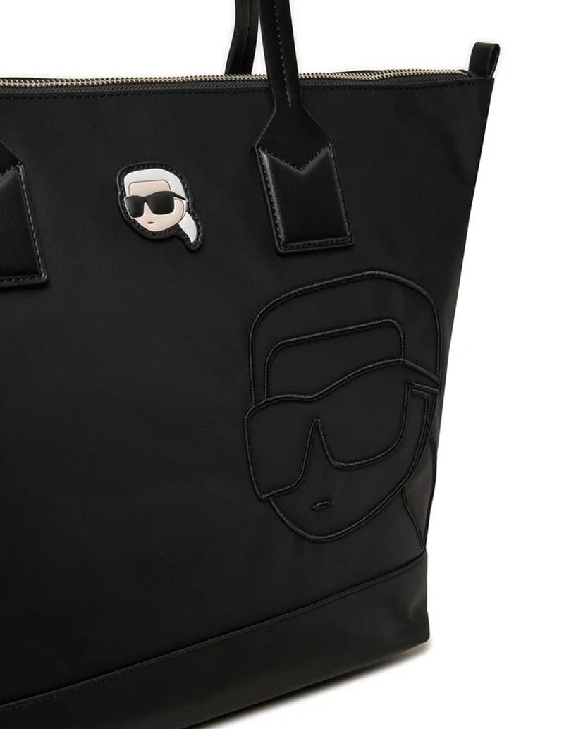 Bolso Karl Lagerfeld con Logo Relieve Negro Mujer