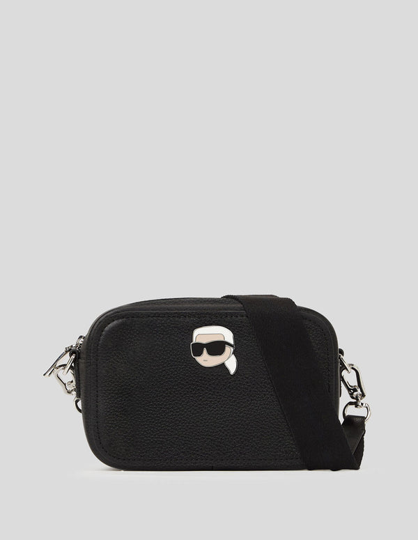 Bolso Karl Lagerferld Ikon con Acabado Granulado Negro Mujer 20 x 13 x 8