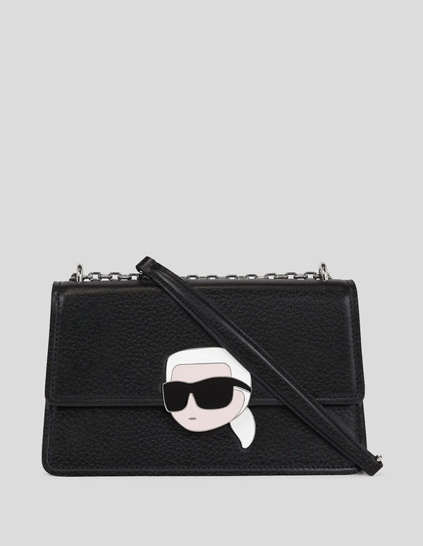 Bolso Karl Lagerfeld con Cierre Ikon Granulado Negro Mujer 15 x 26 x 8