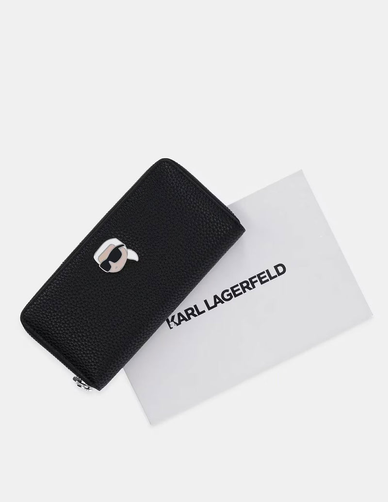 Cartera Karl Lagelfeld Ikon Negra Mujer 19 x 10 x 2