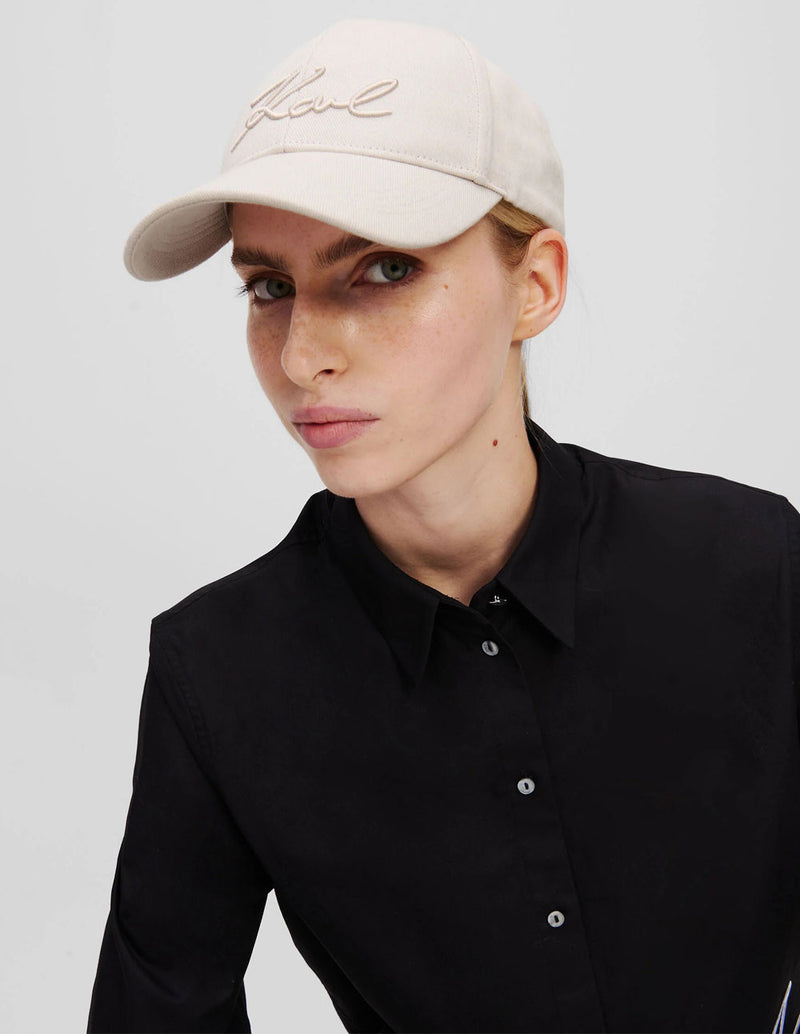 Gorra Karl Lagerfeld K/Signature Beige Mujer