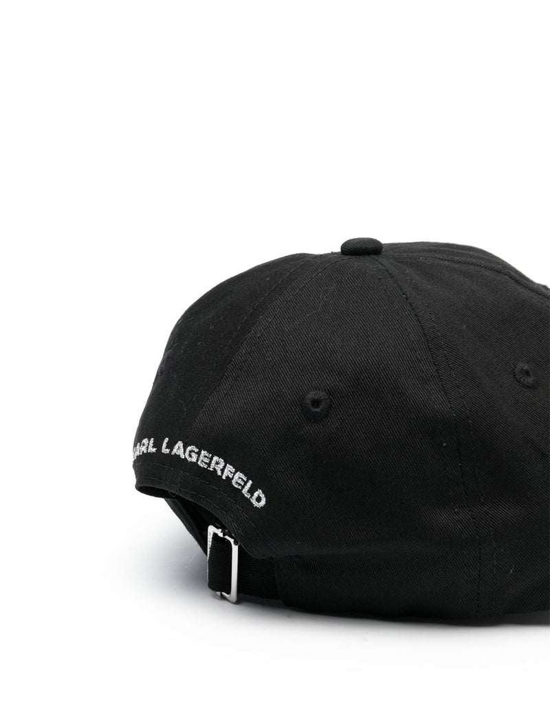 Gorra Karl Lagerfeld Ikonik 2.0 con Strass Negra Mujer