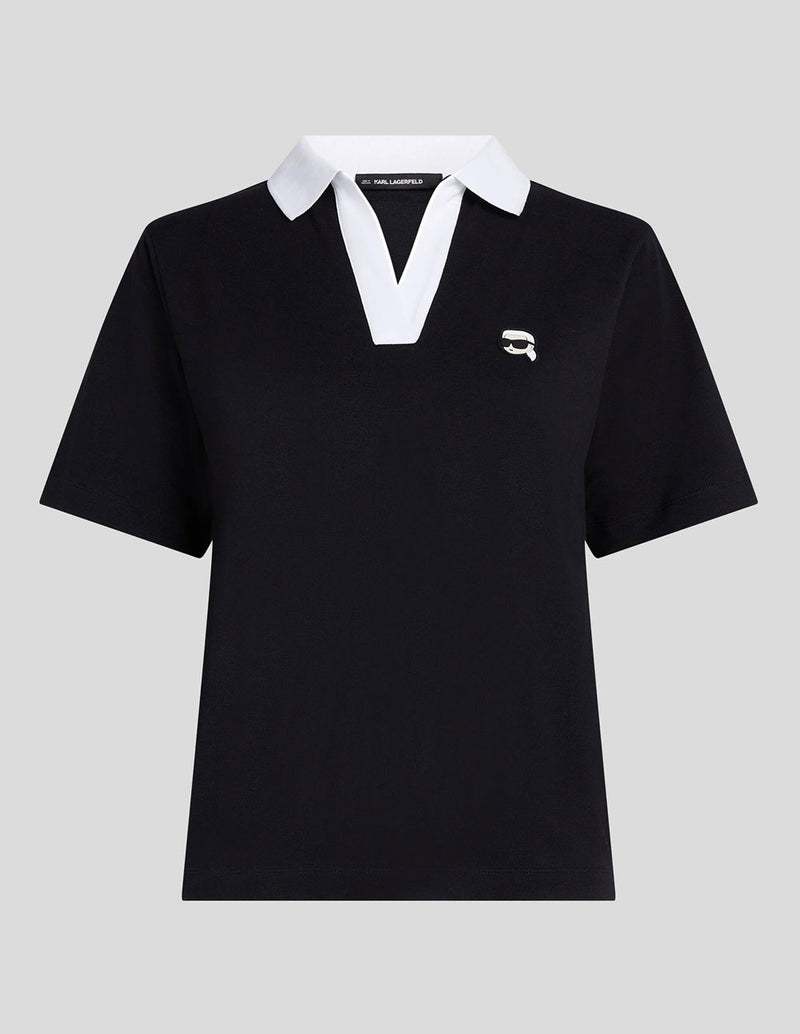 Polo Karl Lagerfeld Ikon Negro Mujer
