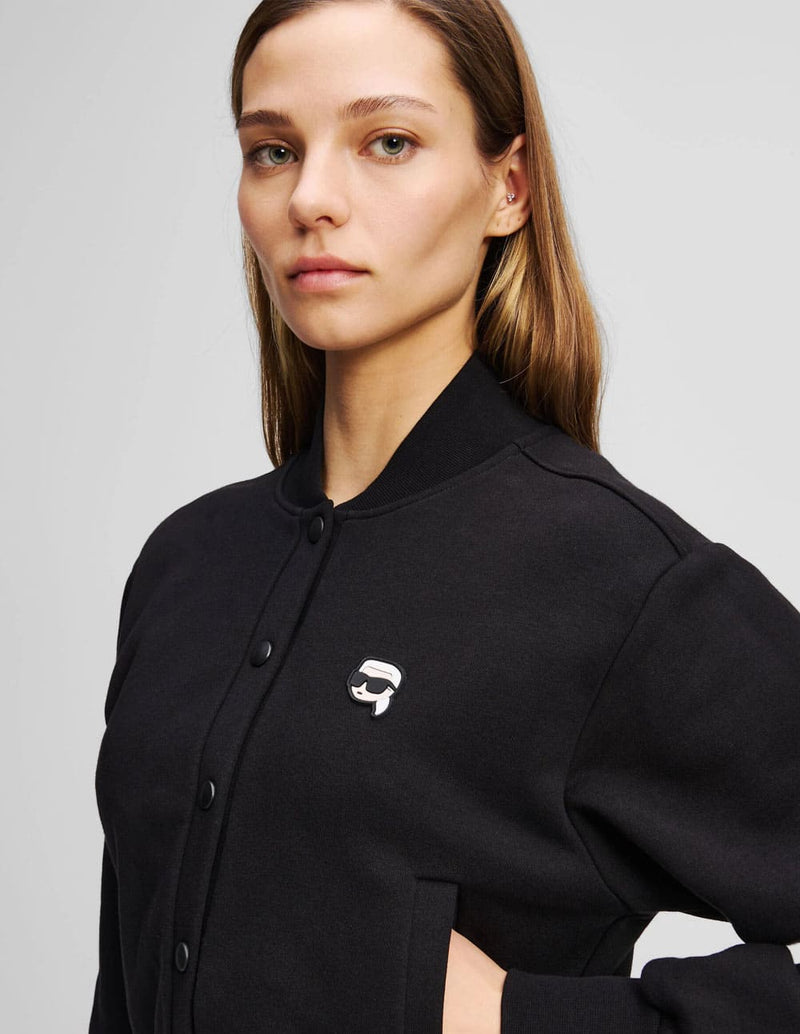Chaqueta Bomber Karl Lagerfeld Ikon Negra Mujer