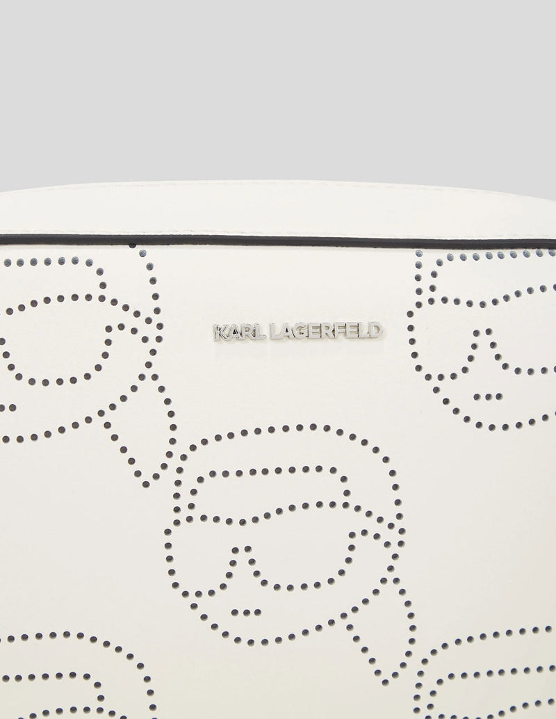 Bolso Karl Lagerfeld Ikon Blanco Mujer 22 x 13 x 6