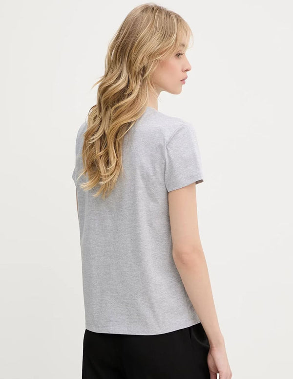Camiseta Kartl Lagerfeld Ikon Gris Mujer