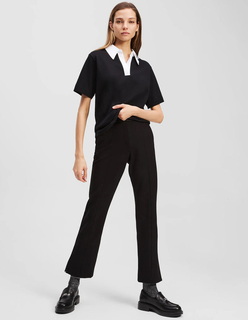 Polo Karl Lagerfeld Signature Negro Mujer