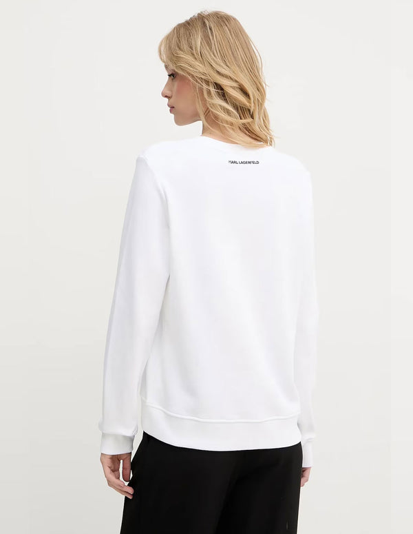 Sudadera Karl Lagerfeld Ikon Blanca Mujer