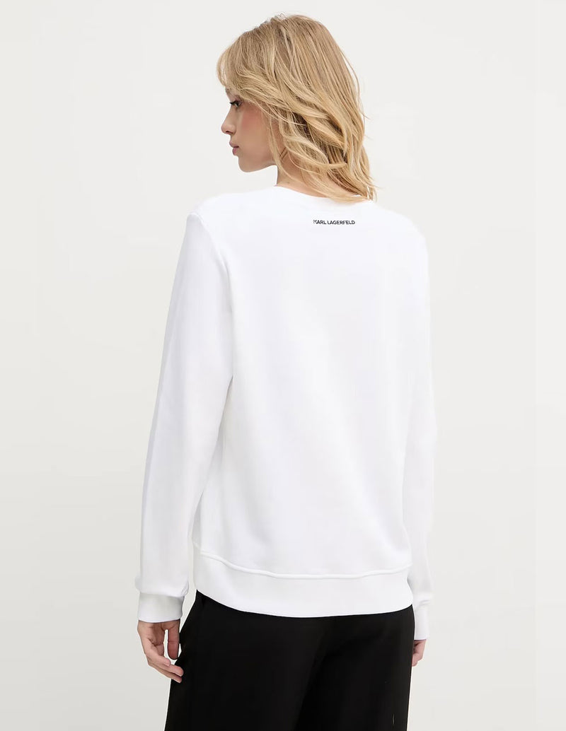 Sudadera Karl Lagerfeld Ikon Blanca Mujer