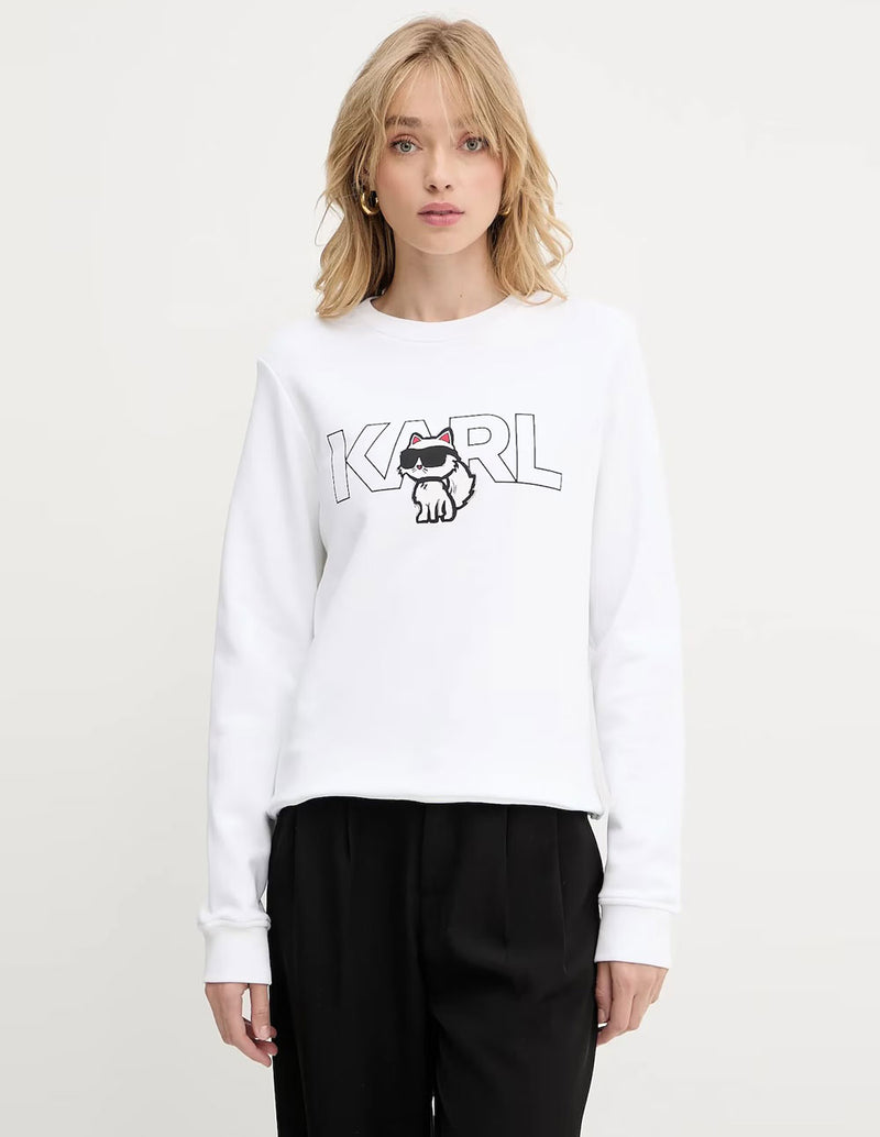 Sudadera Karl Lagerfeld Ikon Blanca Mujer