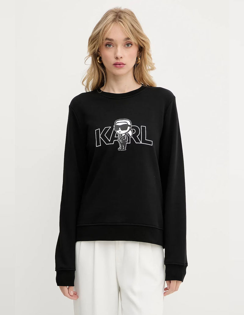 Sudadera Karl Lagerfeld Ikon Negra Mujer