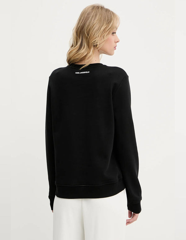 Sudadera Karl Lagerfeld Ikon Negra Mujer