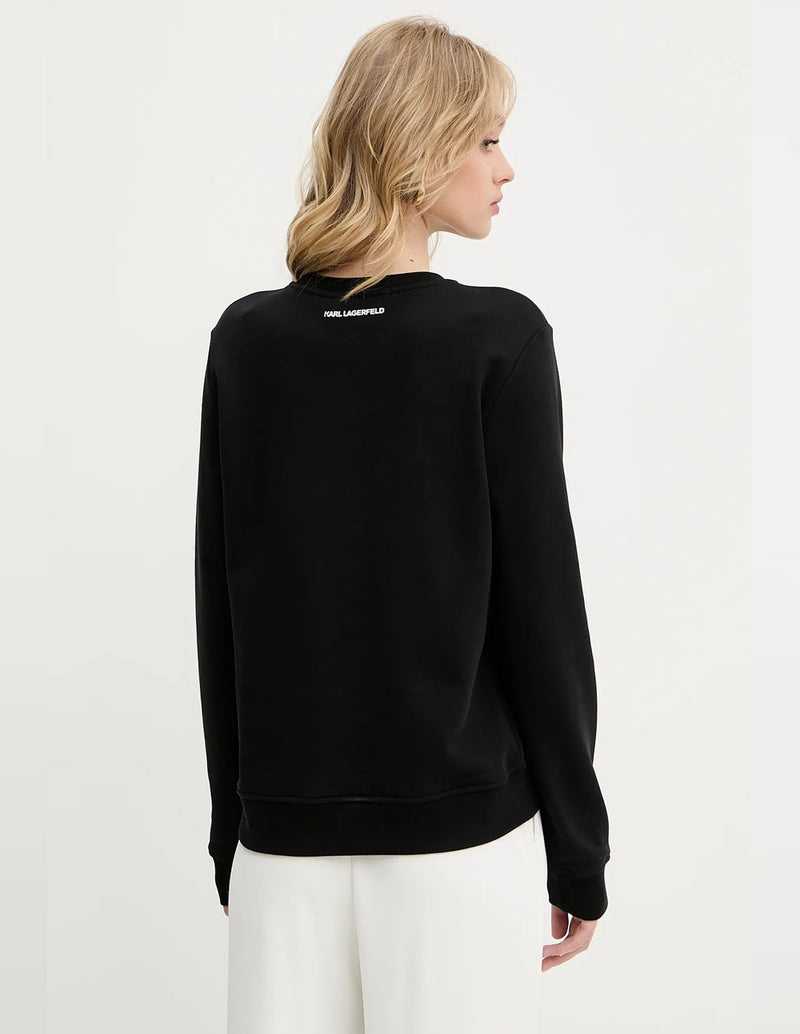 Sudadera Karl Lagerfeld Ikon Negra Mujer
