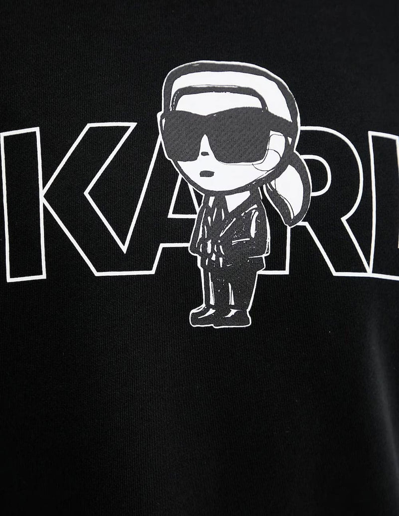 Sudadera Karl Lagerfeld Ikon Negra Mujer
