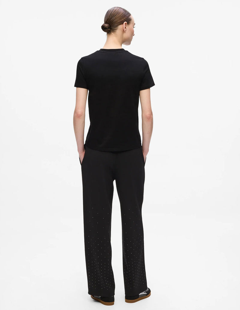 Camiseta Karl Lagerfeld con Pedreria Negra Mujer
