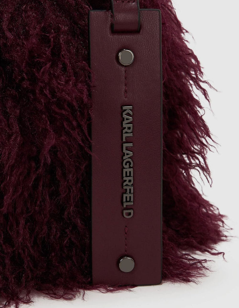 Bolso Karl Lagerfeld de Piel Sintética K/Weave Burdeos Mujer 20 x 18 x 11