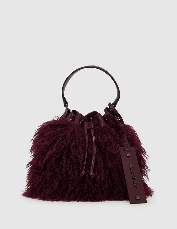 Bolso Karl Lagerfeld de Piel Sintética K/Weave Burdeos Mujer 20 x 18 x 11