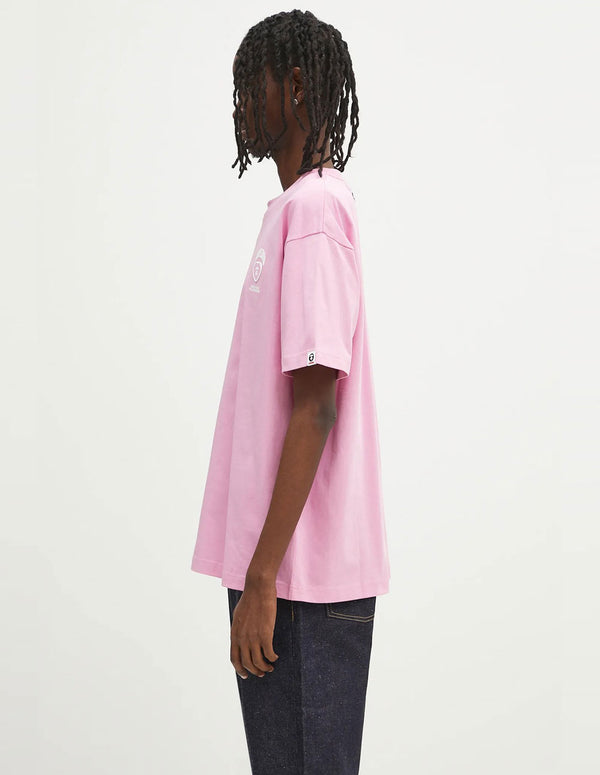 Camiseta AAPE BY A BATHING APE Heart Rosa Hombre