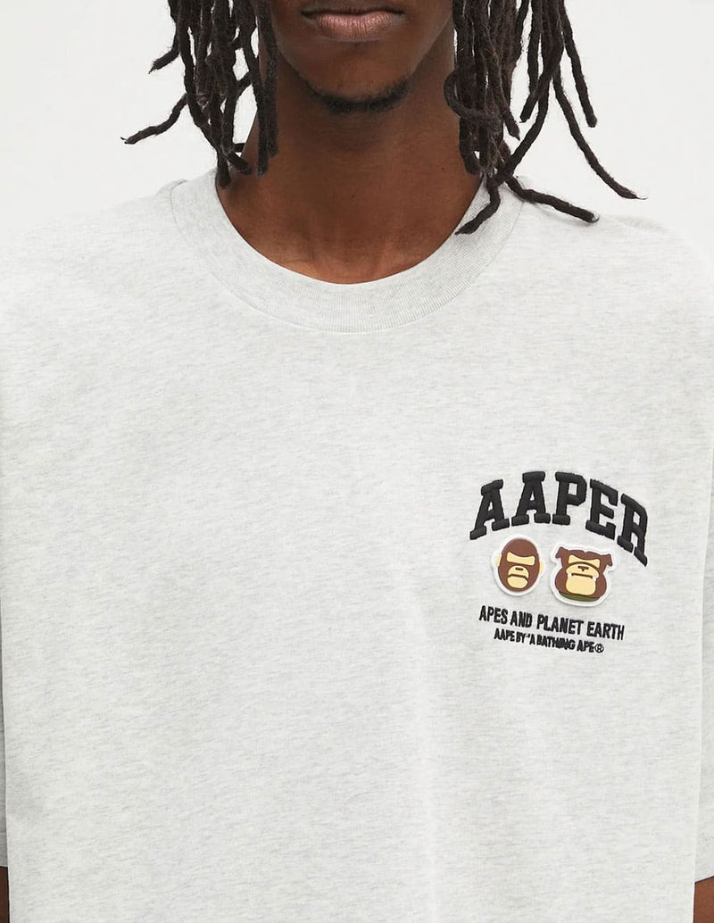 Camiseta AAPE BY A BATHING APE Basic Gris Hombre