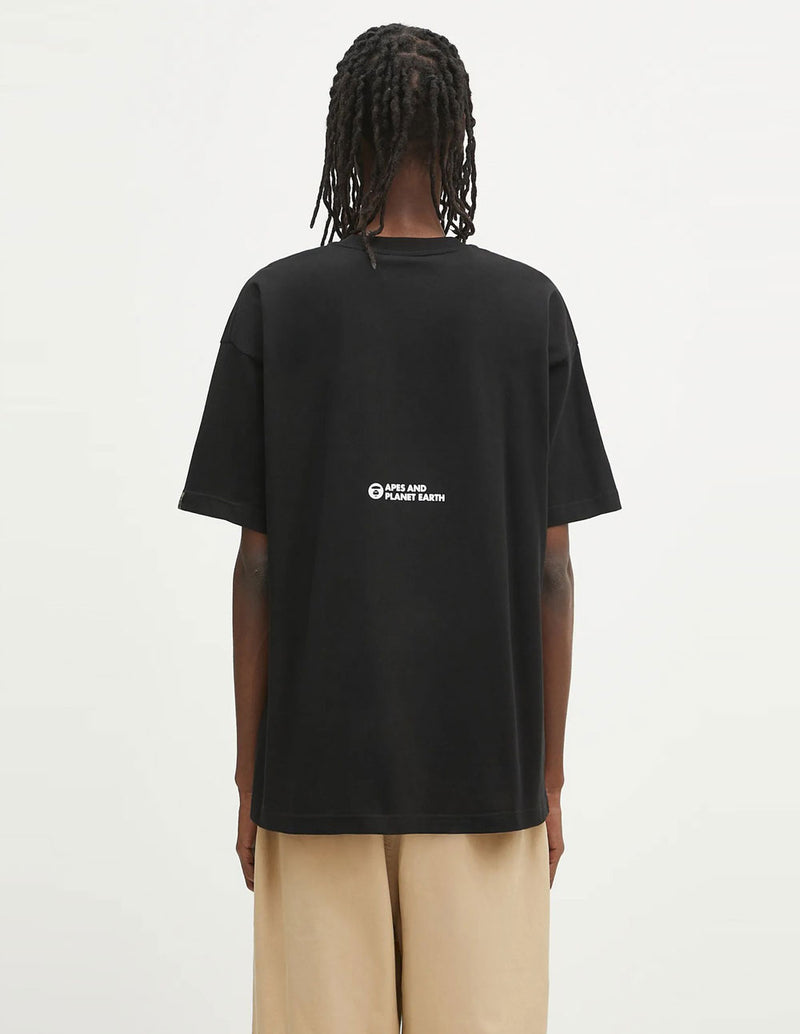 Camiseta AAPE BY A BATHING APE Basic Negra Hombre