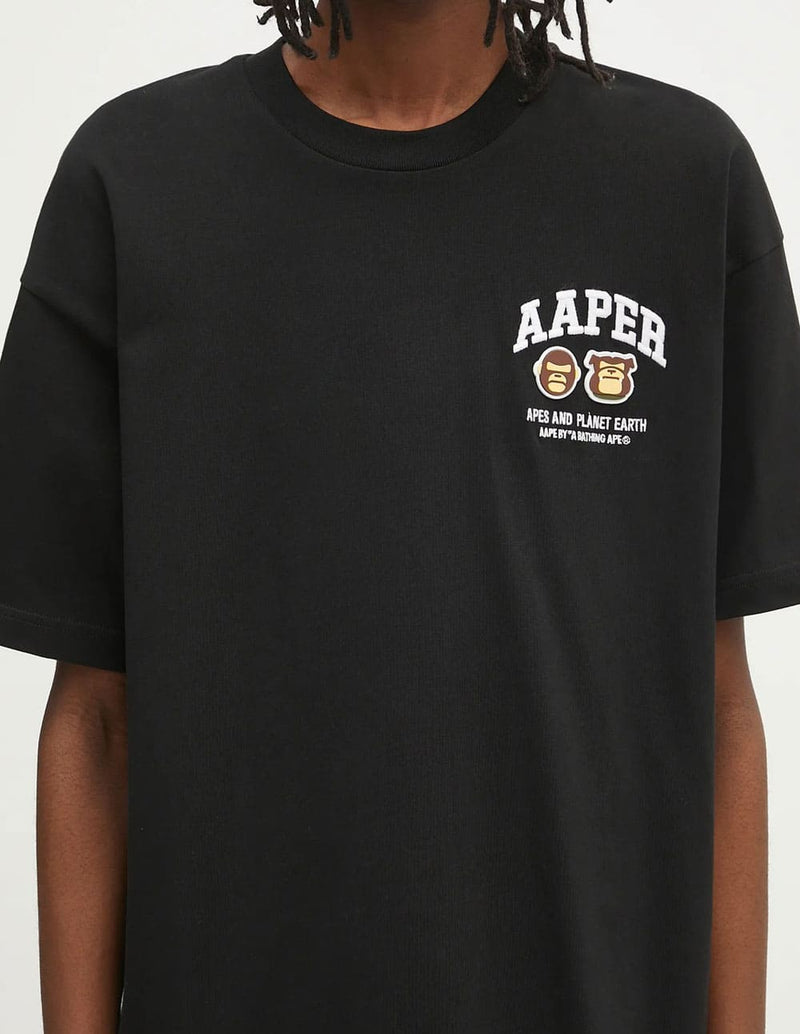 Camiseta AAPE BY A BATHING APE Basic Negra Hombre