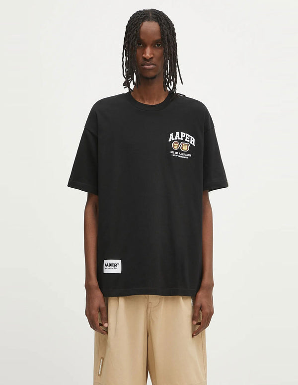 Camiseta AAPE BY A BATHING APE Basic Negra Hombre