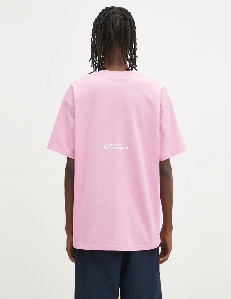 Camiseta AAPE BY A BATHING APE Basic Rosa Hombre