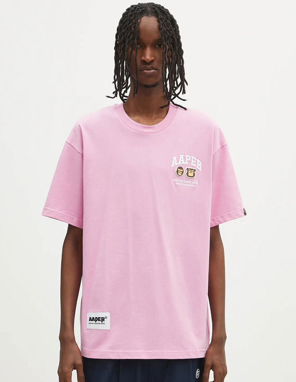 Camiseta AAPE BY A BATHING APE Basic Rosa Hombre