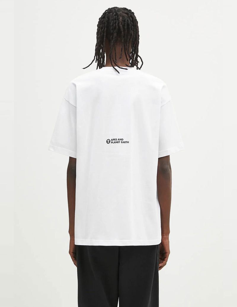 Camiseta AAPE BY A BATHING APE Basic Blanca Hombre