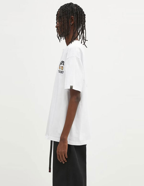Camiseta AAPE BY A BATHING APE Basic Blanca Hombre