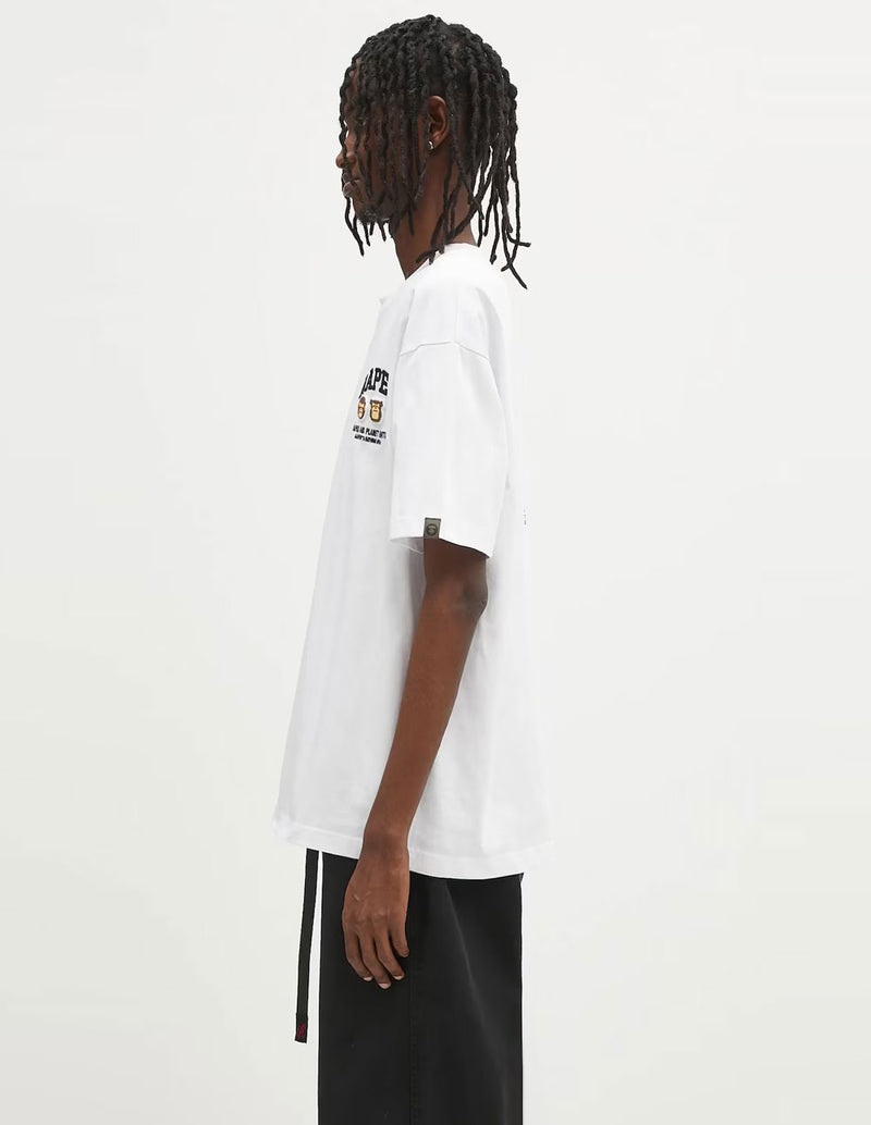 Camiseta AAPE BY A BATHING APE Basic Blanca Hombre