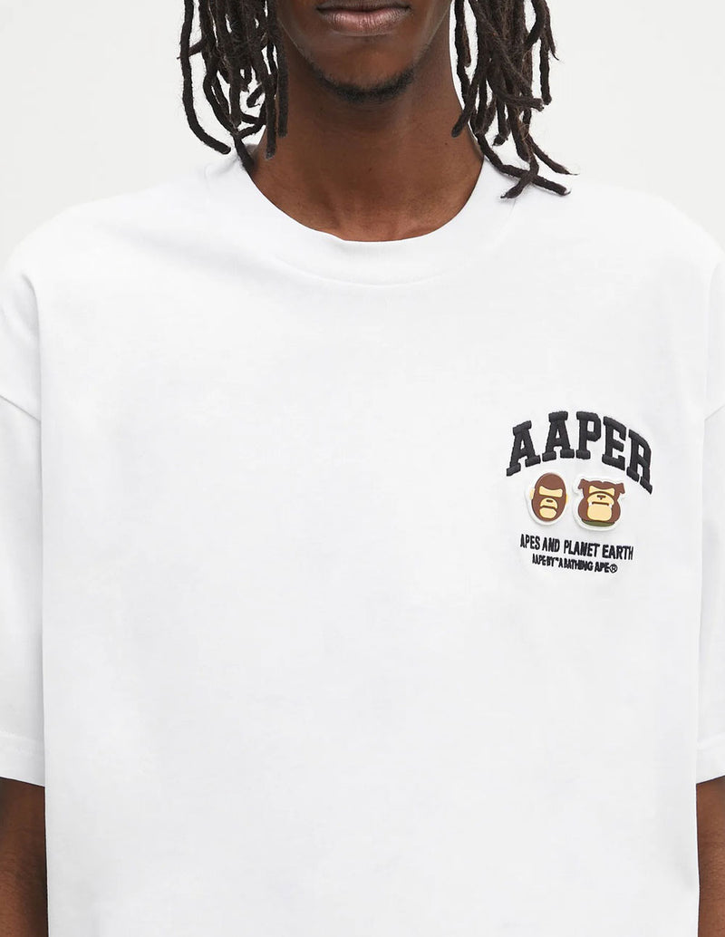 Camiseta AAPE BY A BATHING APE Basic Blanca Hombre