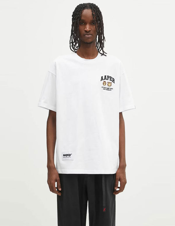 Camiseta AAPE BY A BATHING APE Basic Blanca Hombre