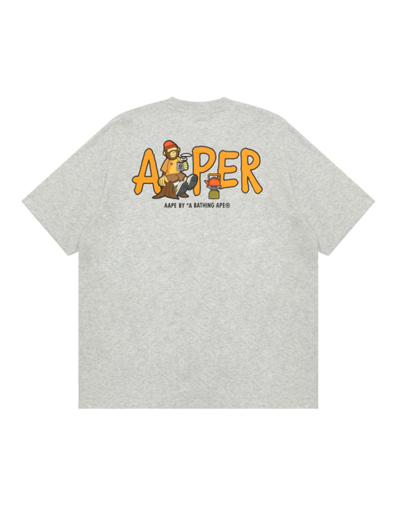 Camiseta AAPE BY A BATHING APE Graphic Print Gris Hombre