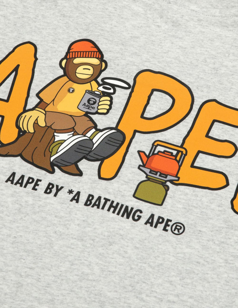 Camiseta AAPE BY A BATHING APE Graphic Print Gris Hombre