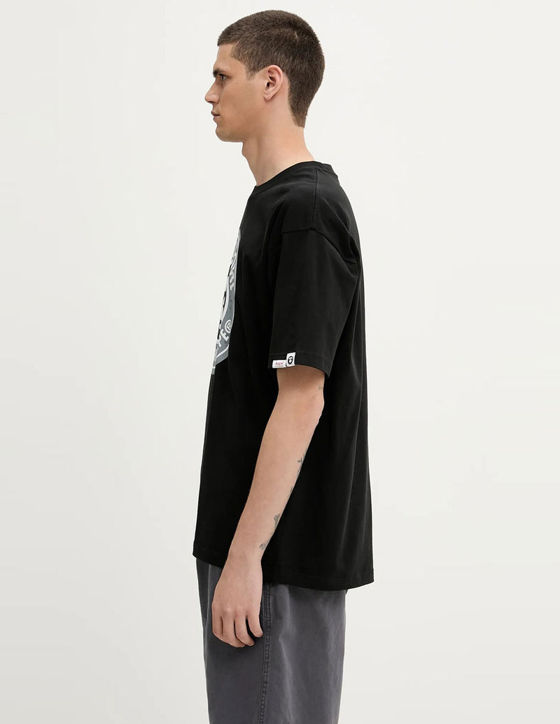 Camiseta AAPE BY A BATHING APE Basic Negra Hombre