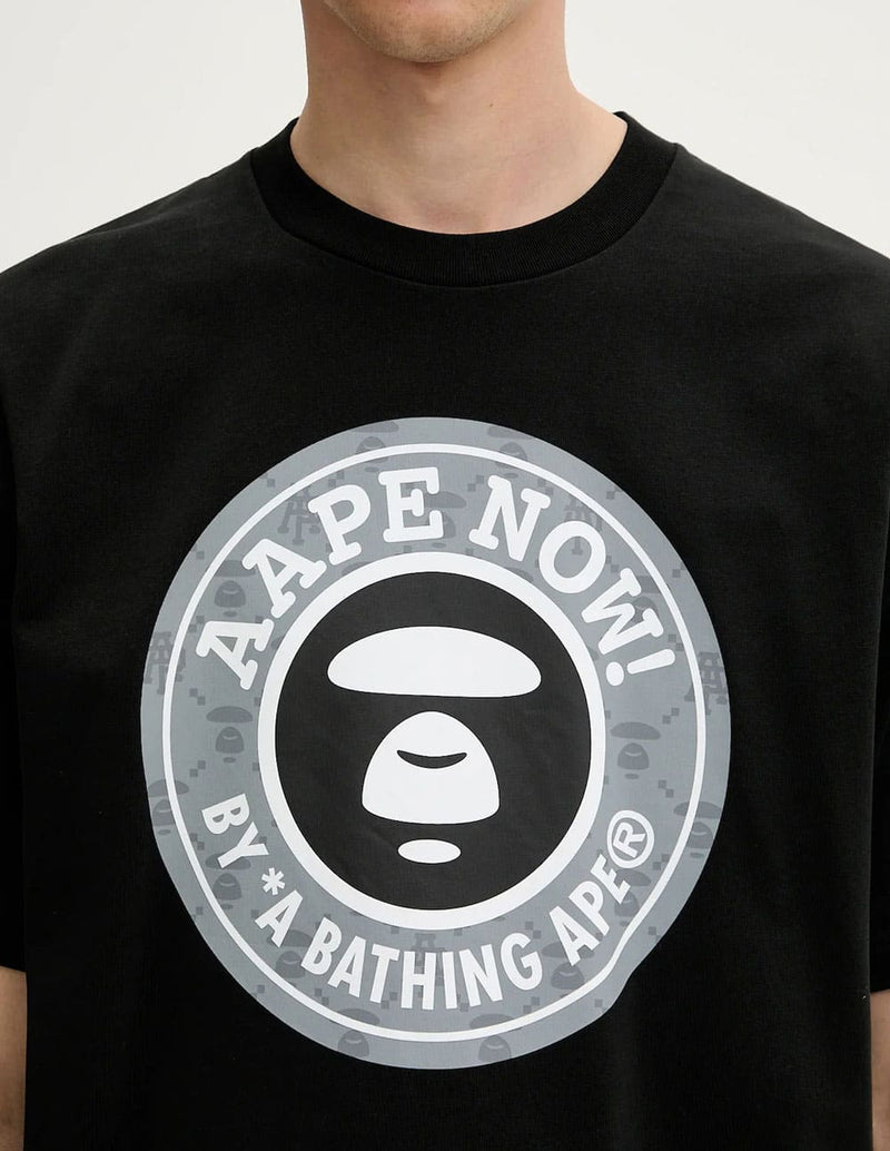 Camiseta AAPE BY A BATHING APE Basic Negra Hombre