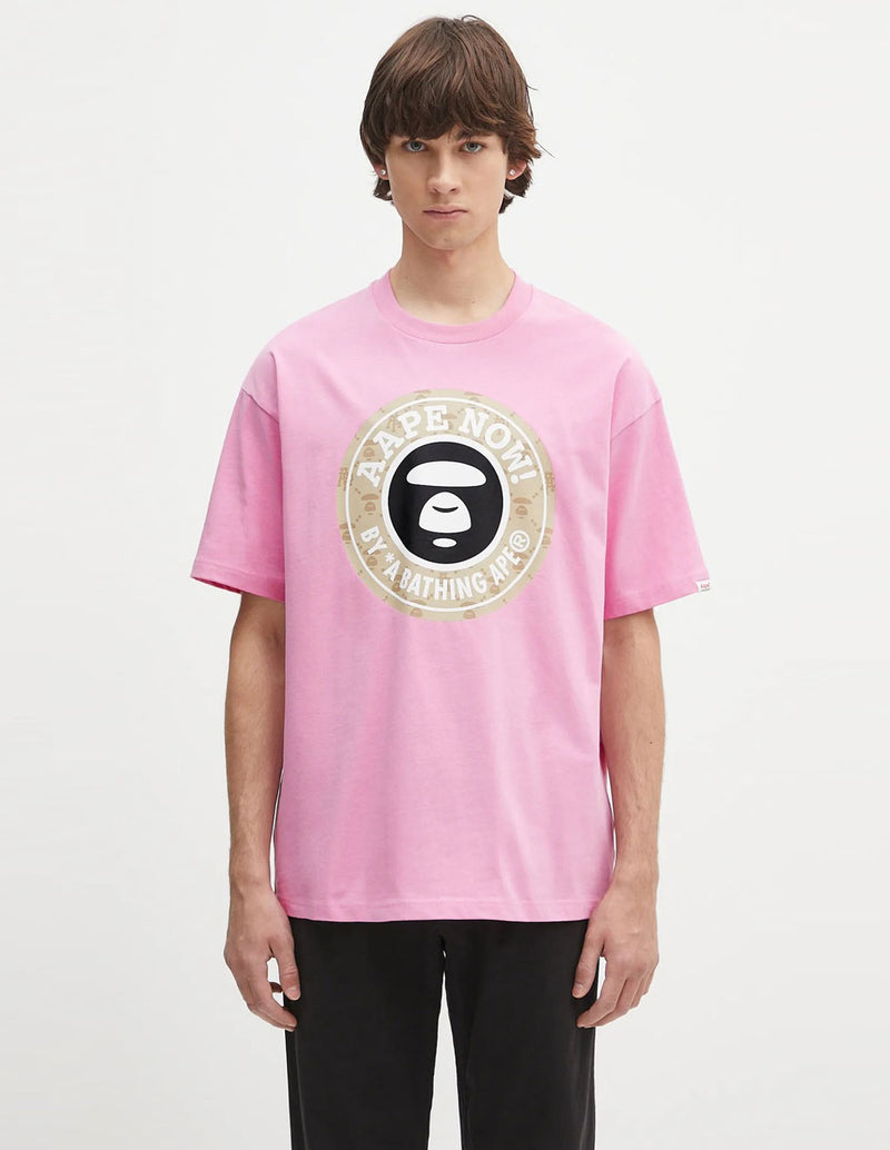 Camiseta AAPE BY A BATHING APE Basic Rosa Hombre