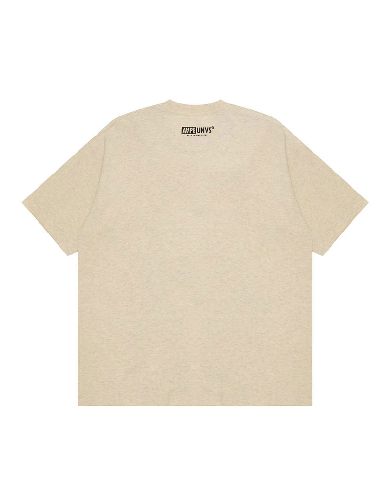 Camiseta AAPE BY A BATHING APE Logo Moonface Beige Hombre