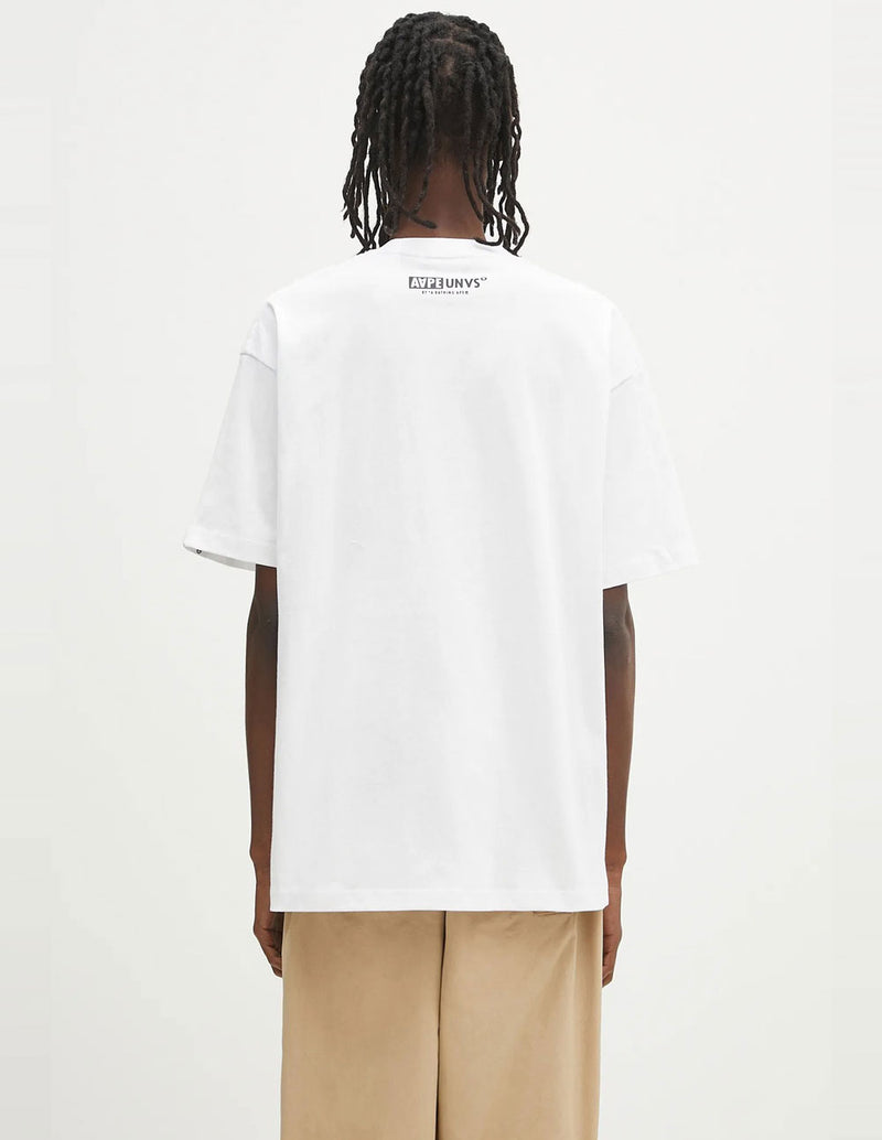 Camiseta AAPE BY A BATHING APE con Estampado Blanca Hombre