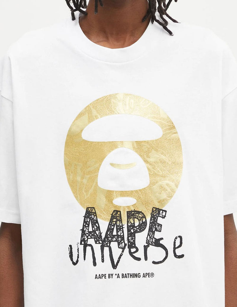 Camiseta AAPE BY A BATHING APE con Estampado Blanca Hombre