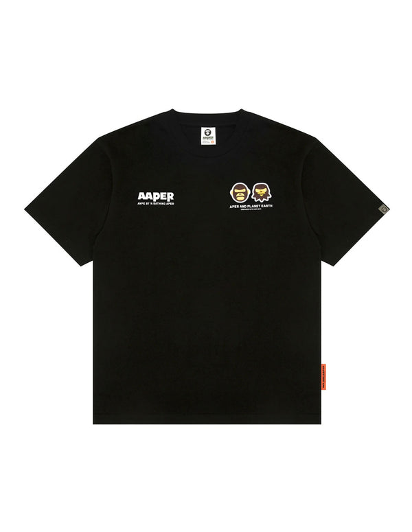 Camiseta AAPE BY A BATHING APE Logo Negra Hombre