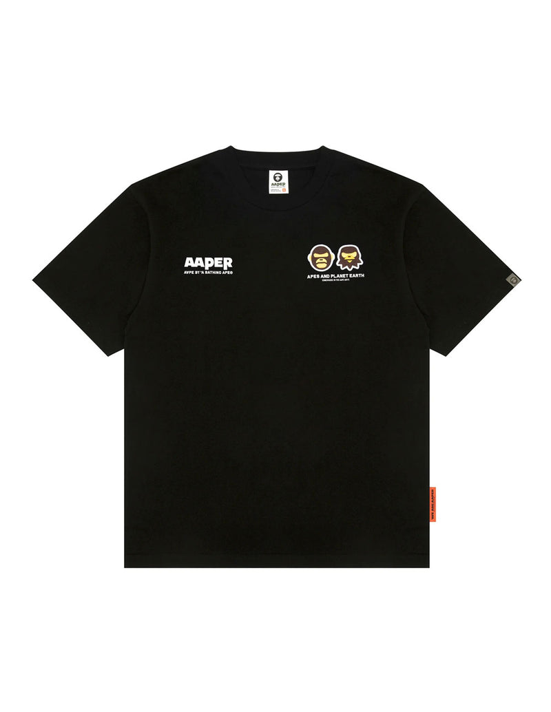 Camiseta AAPE BY A BATHING APE Logo Negra Hombre