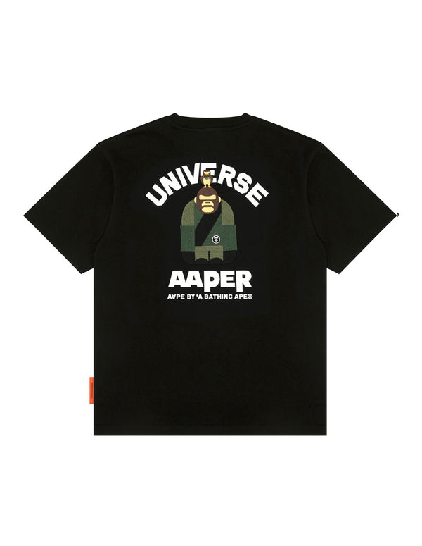 Camiseta AAPE BY A BATHING APE Logo Negra Hombre
