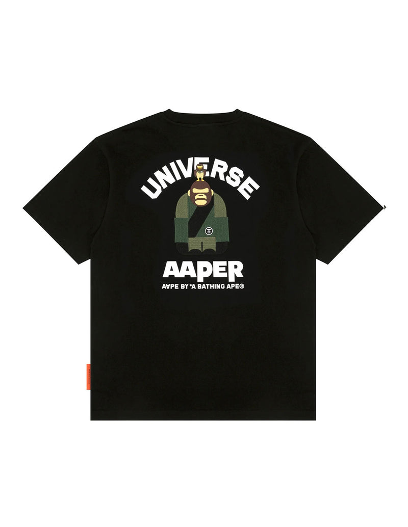 Camiseta AAPE BY A BATHING APE Logo Negra Hombre