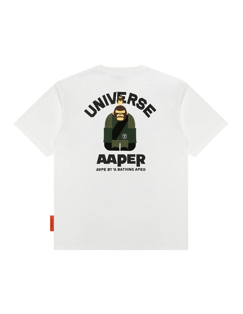 Camiseta AAPE BY A BATHING APE Logo Blanca Hombre