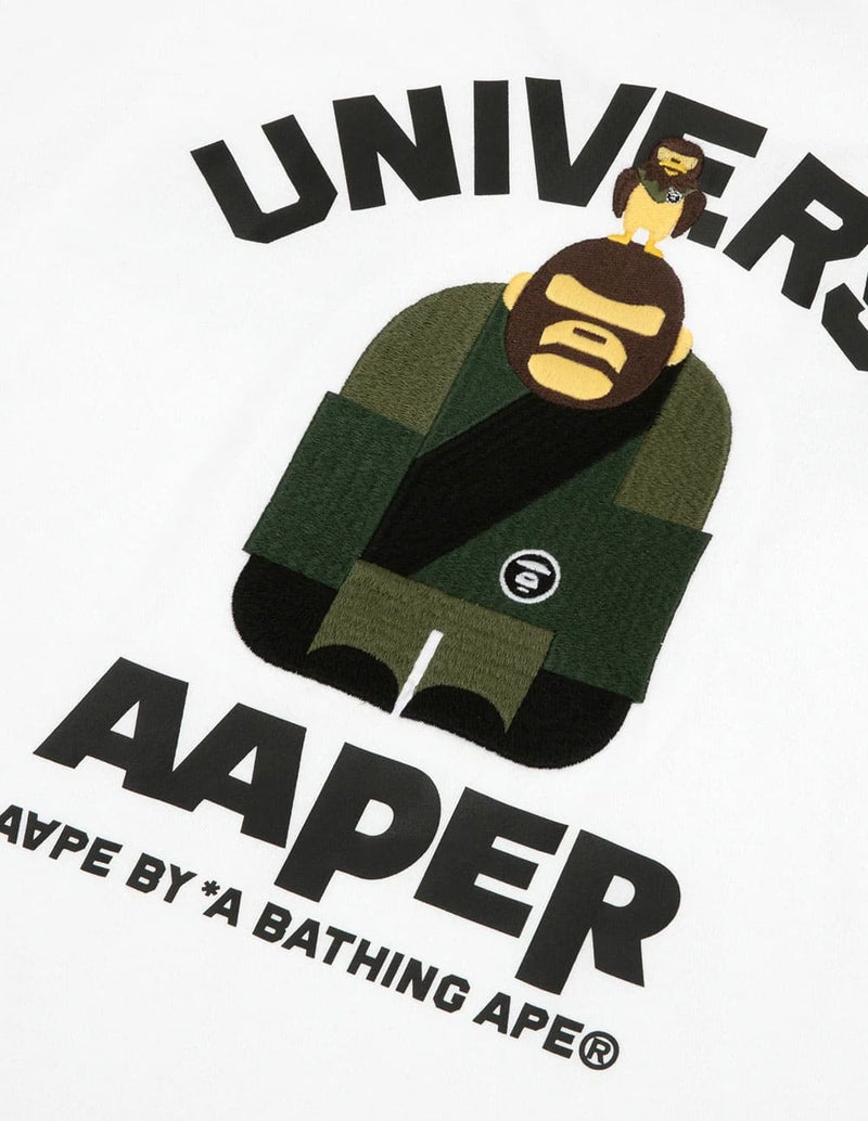 Camiseta AAPE BY A BATHING APE Logo Blanca Hombre